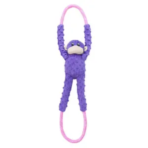 Zippy Paws Purple Monkey RopeTugz Plush N Rope 28 Inch Tug Toy